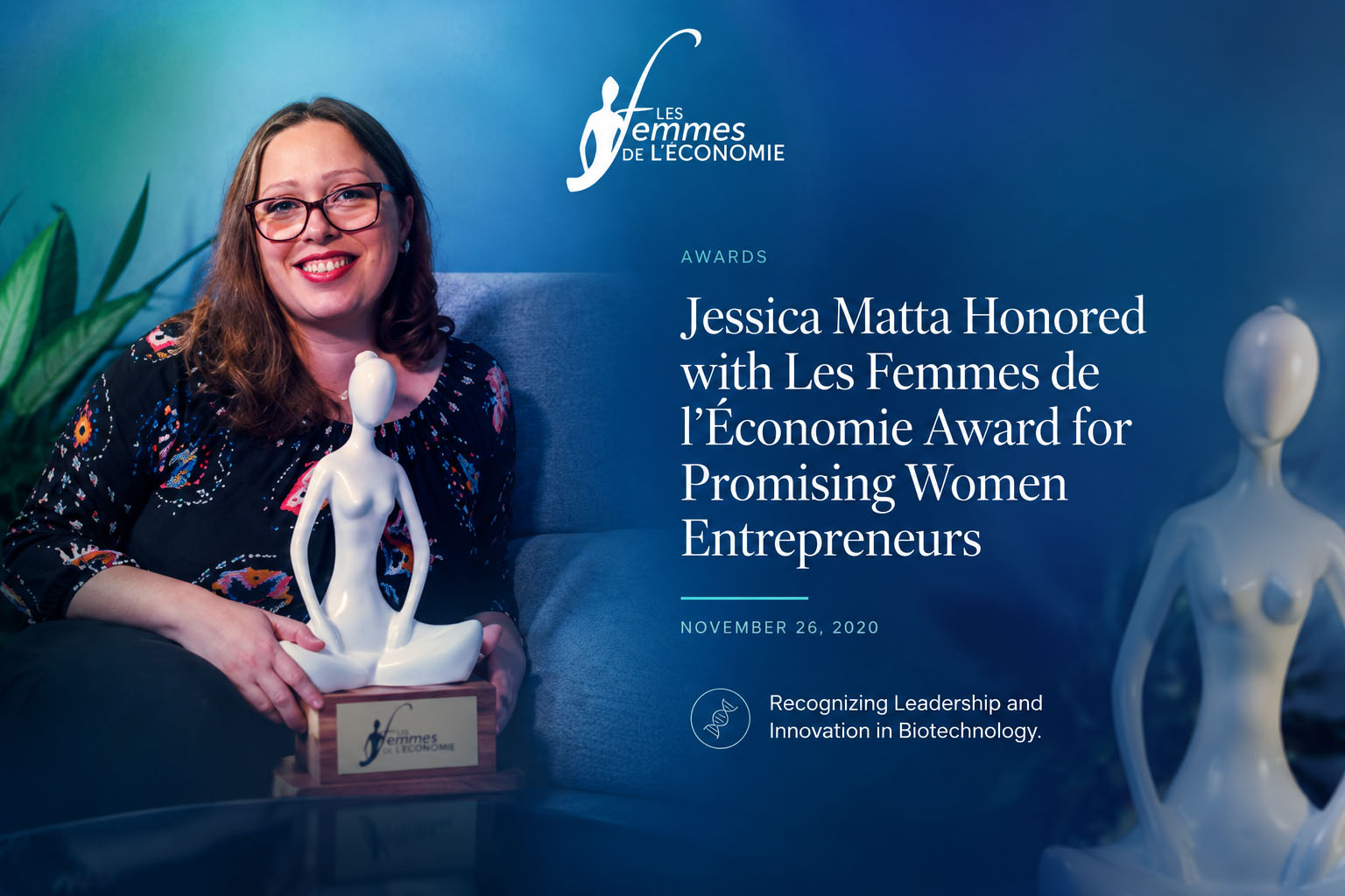 Jessica Matta Honored with Les Femmes de l’Économie Award for Promising Women Entrepreneurs